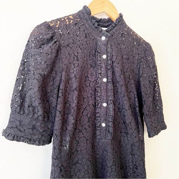 Zara Rhinestones Lace Black Dress - Picture 5 of 12